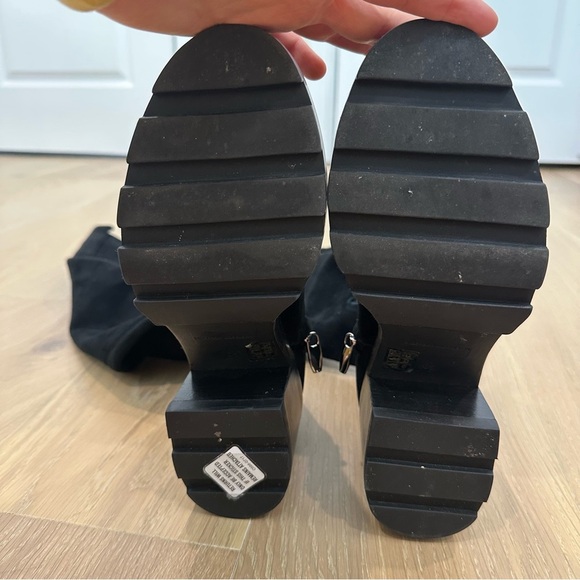 Sigerson Morrison Gemma Boot Over the Knee Suede Black Whimsigoth Gothic Gremlin - Picture 9 of 16